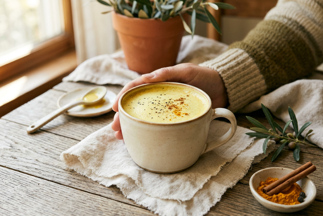 Golden milk: latte cu turmeric și băutură vegetală