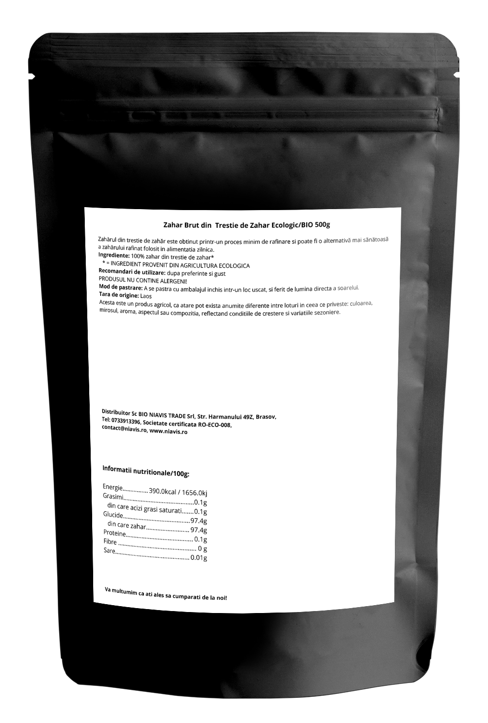 Zahar Brut din Trestie de Zahar Ecologic/BIO 500g
