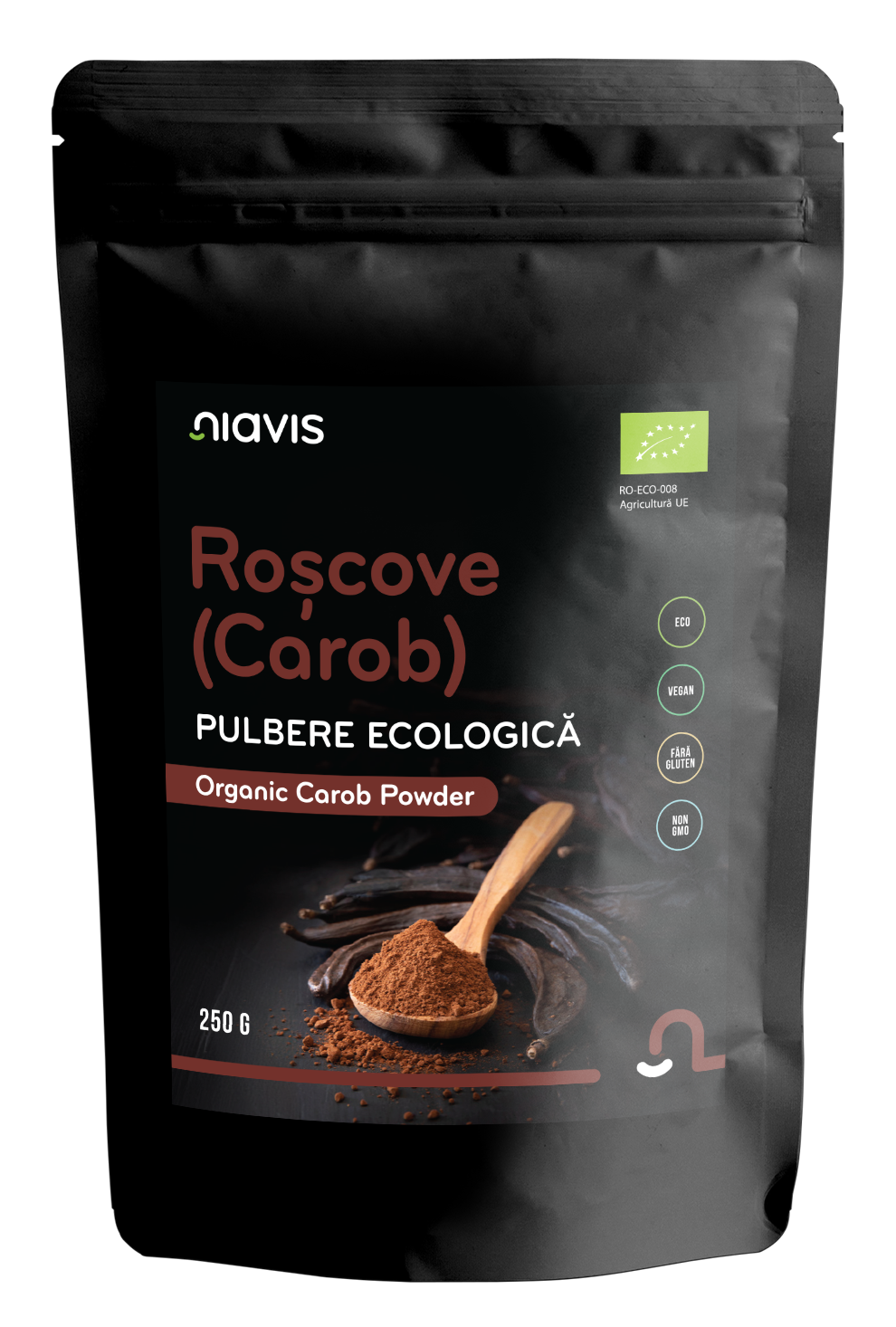 Roscove (Carob) Pulbere Ecologica/BIO 250g - Niavis