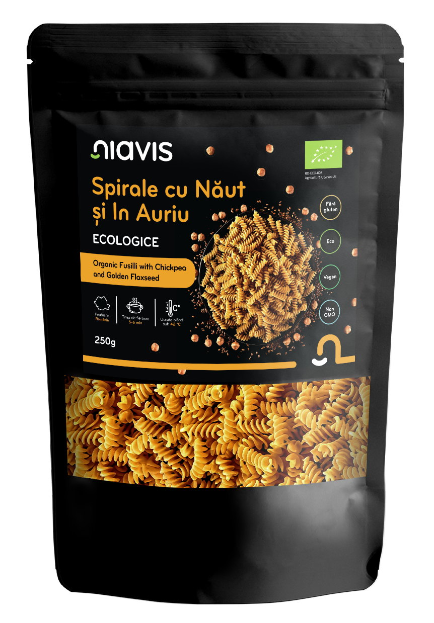 Spirale cu Naut si In Auriu Ecologice 250g - Niavis