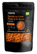 Spirale cu Linte Rosie si In Auriu Ecologice/BIO 250g - Niavis