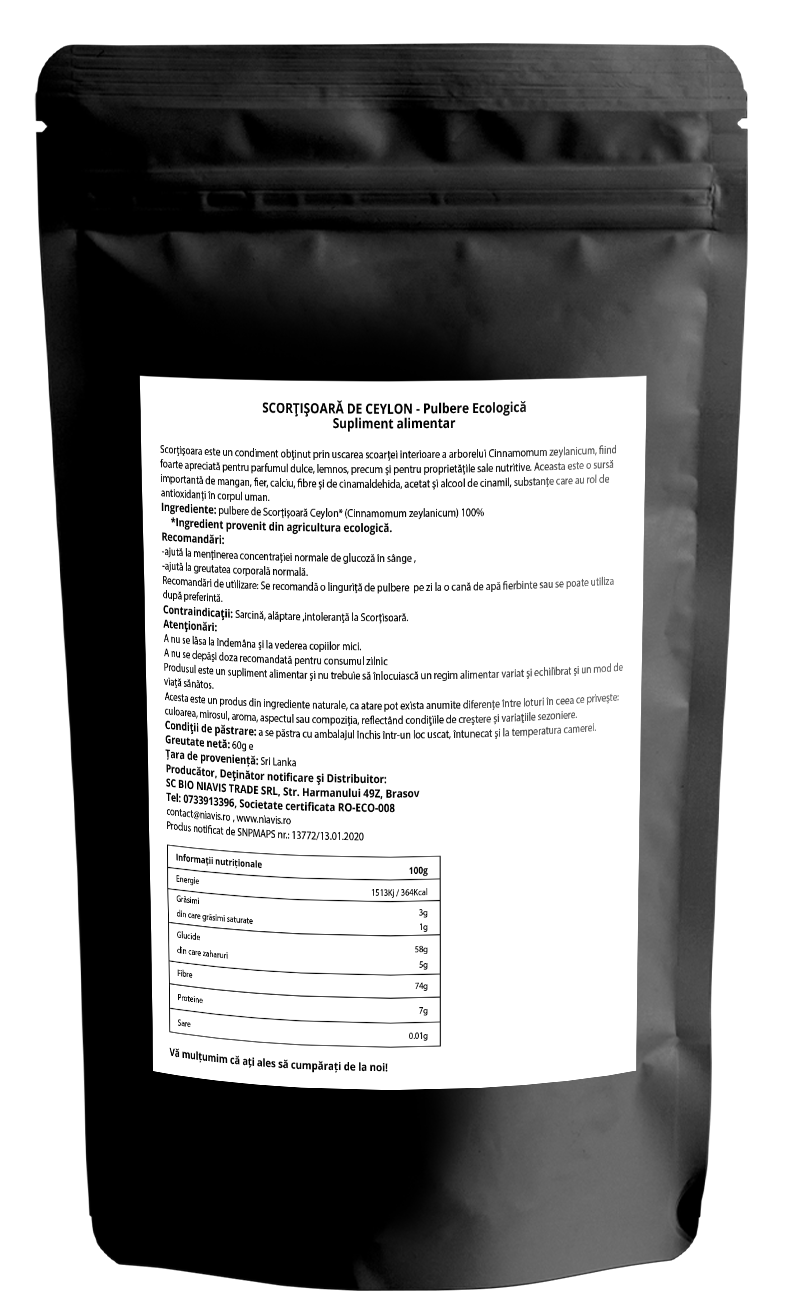 Scortisoara Ceylon Pulbere Ecologica/BIO 60g