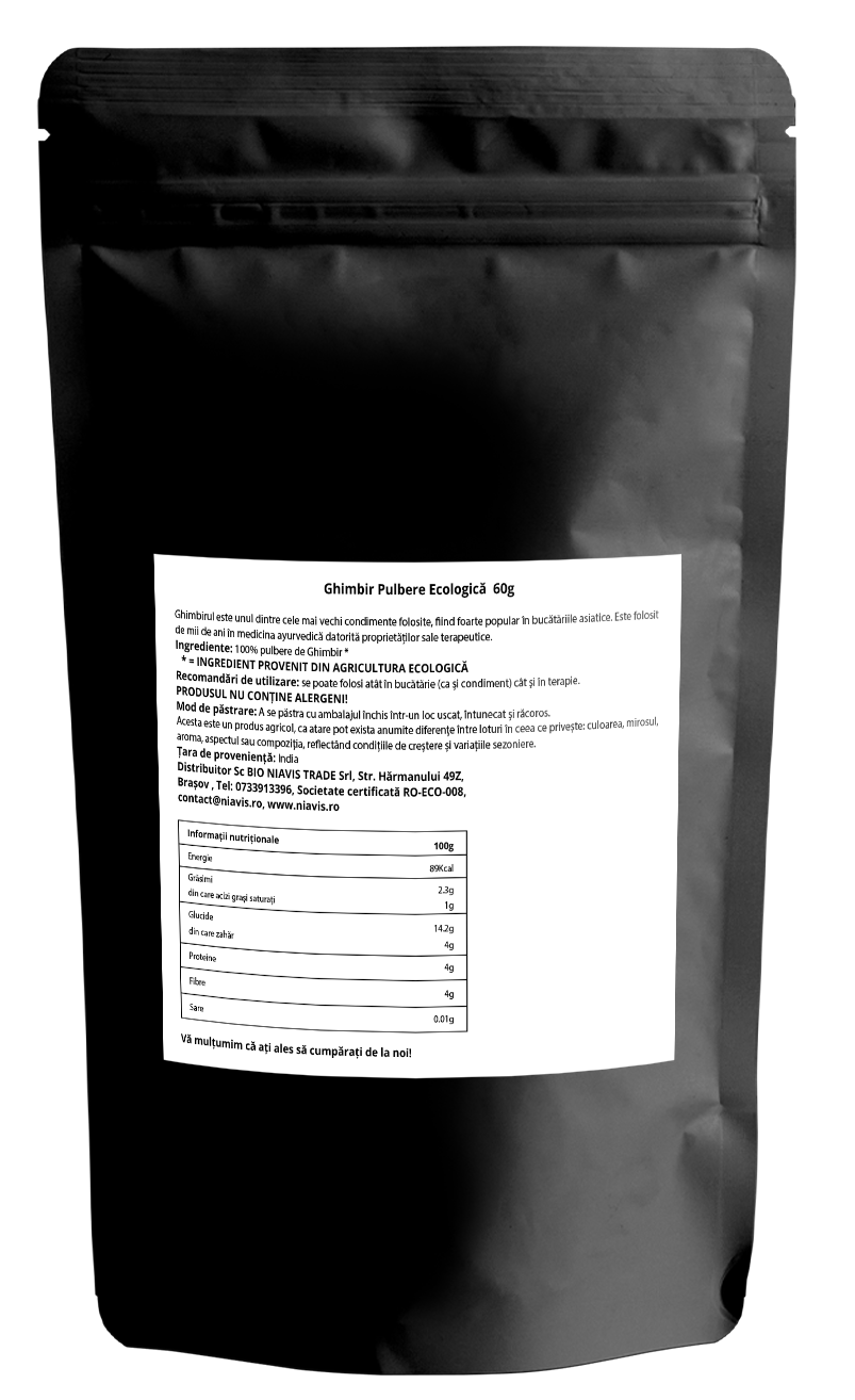 Ghimbir pulbere Ecologica/BIO 60g
