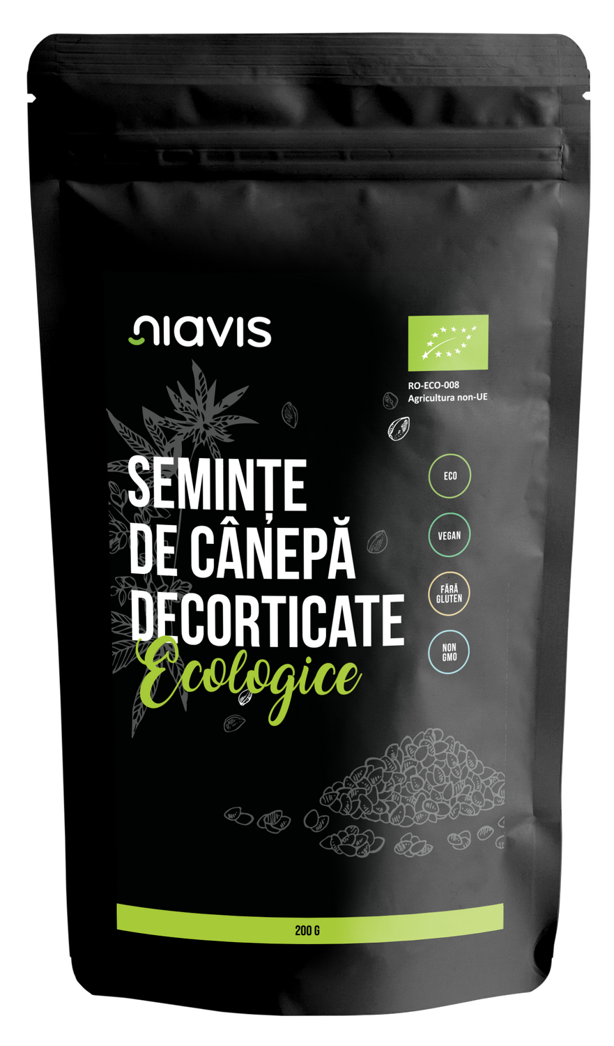 Seminte de Canepa Decorticate Ecologice/BIO 200g