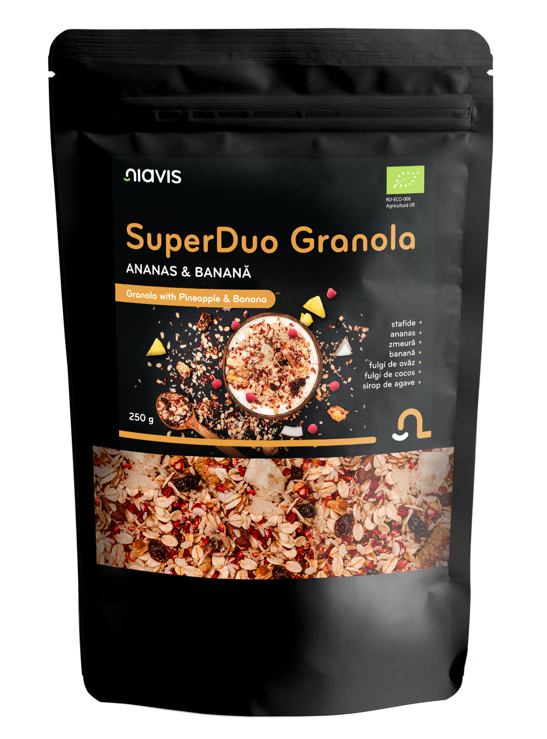 SuperDuo Granola - Ananas & Banana Ecologica 250g - Niavis