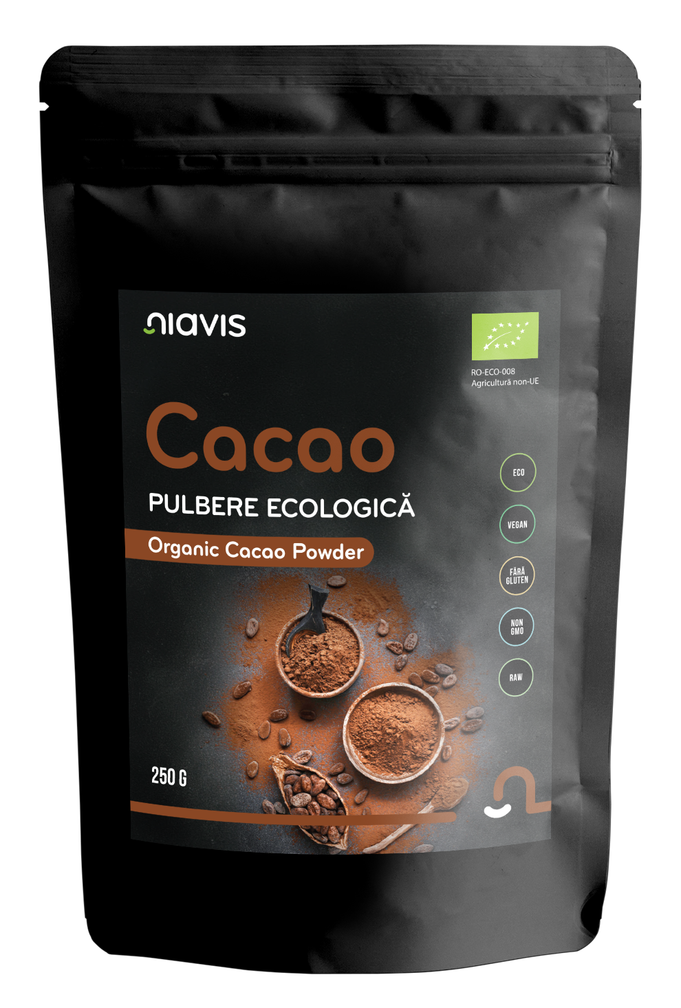 Cacao Pulbere RAW Ecologica/Bio 250g - Niavis