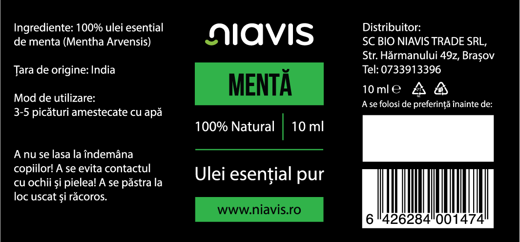 Ulei Esential de Menta 10ml