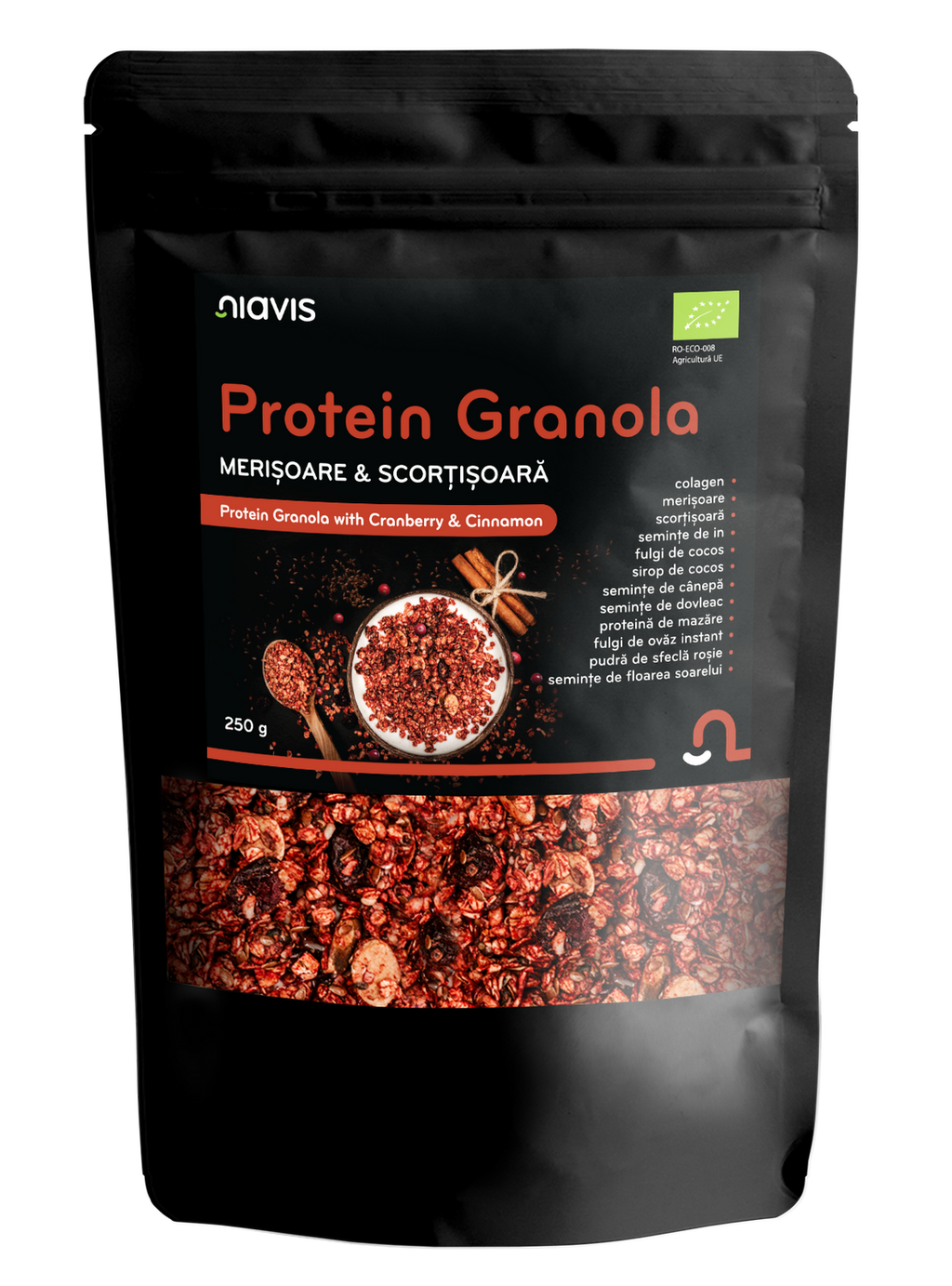 Protein Granola - Merisoare & Scortisoara Ecologica 250g