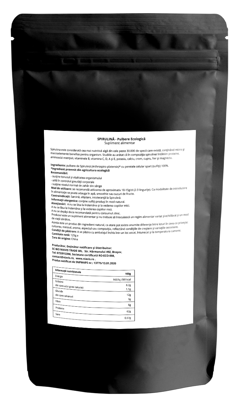 Spirulina Pulbere Ecologica/BIO 125g