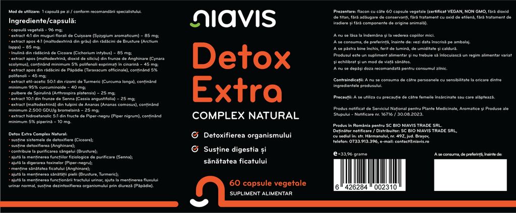 Detox Extra Complex Natural 60 cps