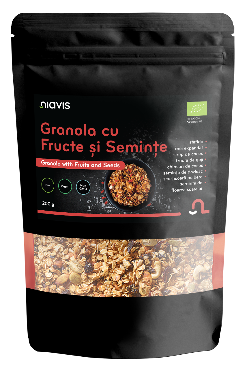 Granola cu Fructe si Seminte Ecologica/BIO 200g - Niavis