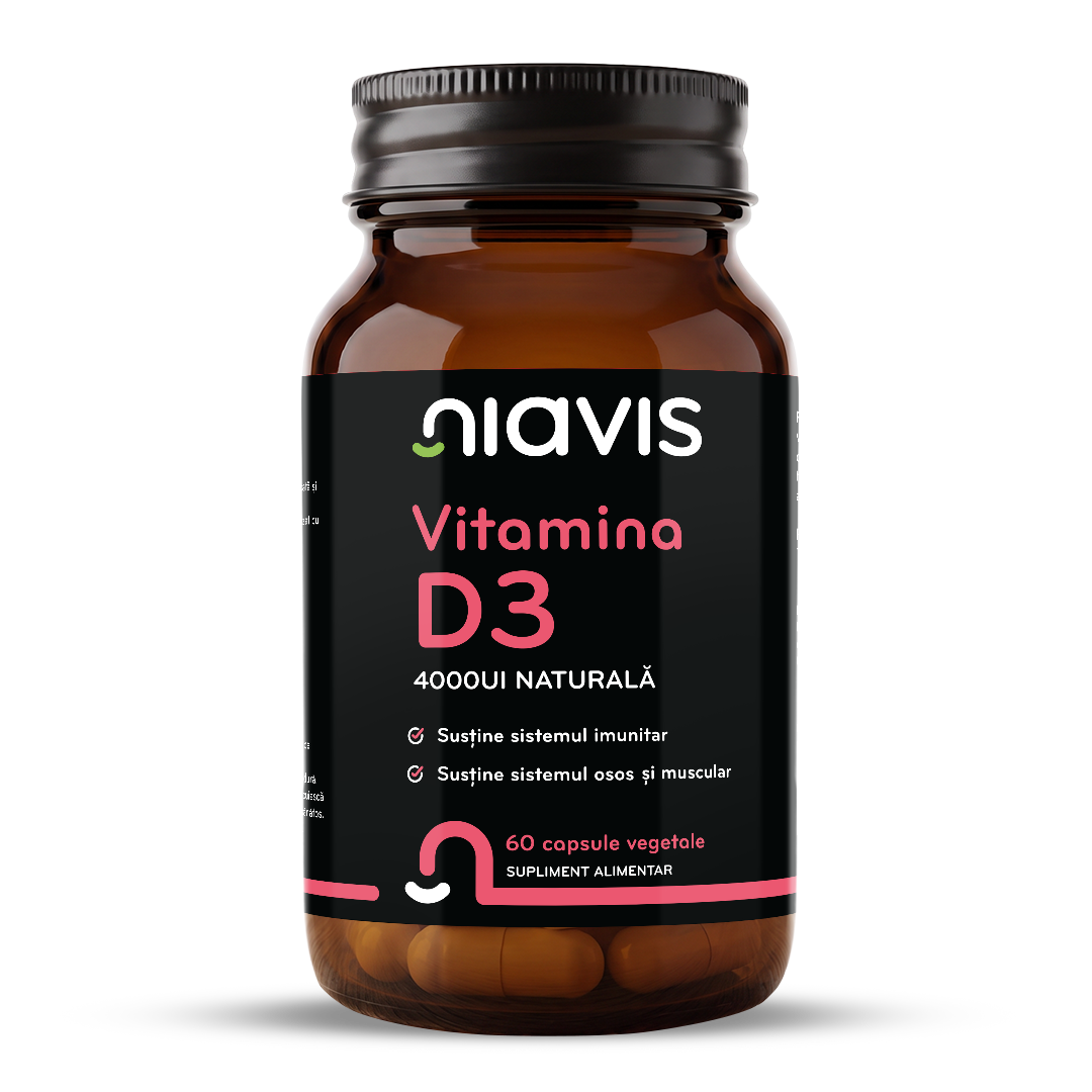 Vitamina D3 4000ui Naturala 60 cps - Niavis