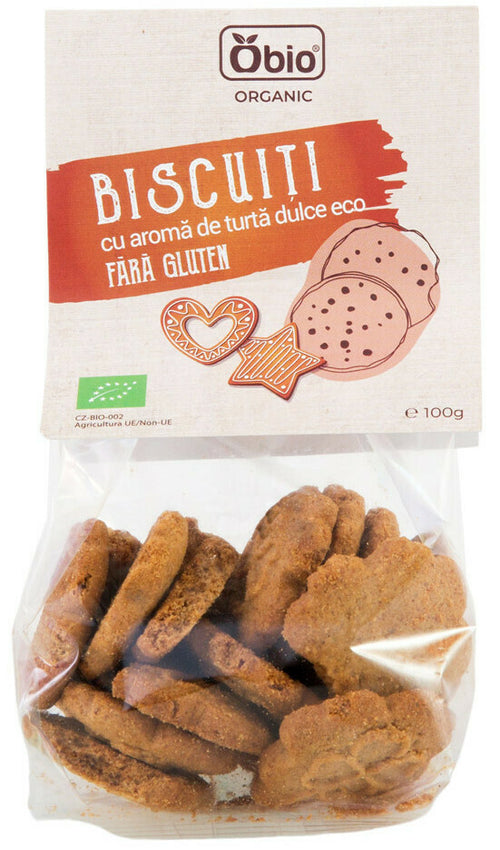 Biscuiti cu aroma de turta dulce bio 100g Obio