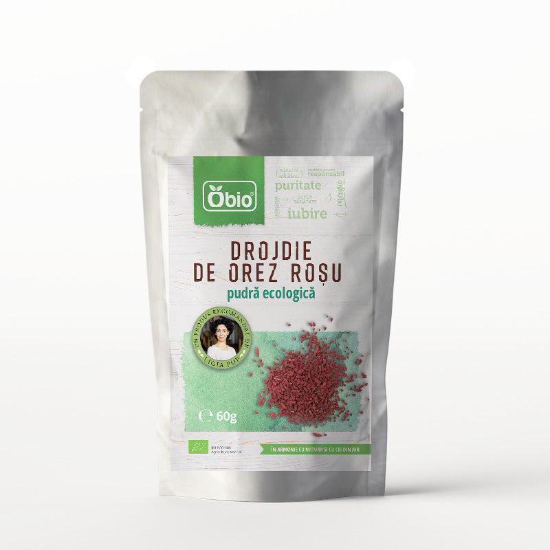 Drojdie de orez rosu pudra bio 60g Obio