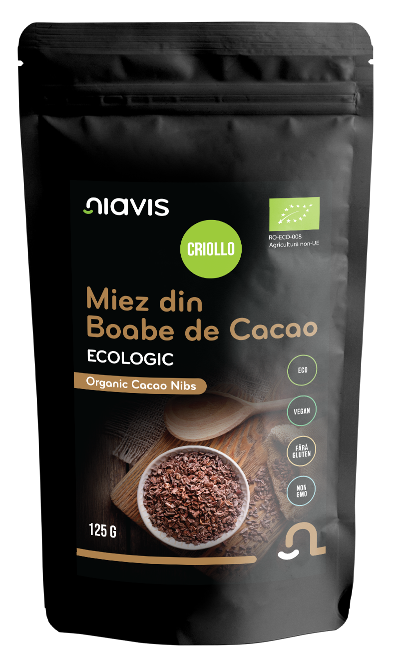 Miez din Boabe de Cacao Criollo Ecologice/BIO 125g - Niavis