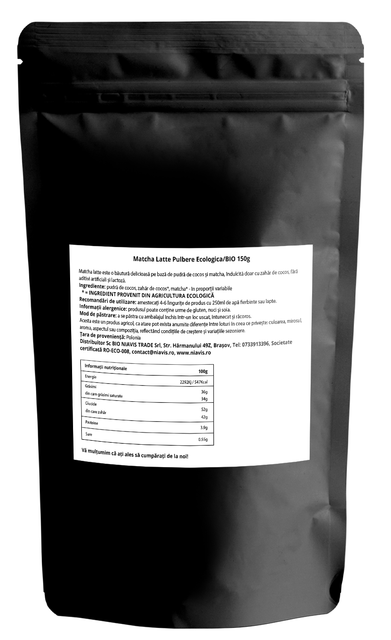 Matcha Latte Pulbere Ecologica/BIO 150g
