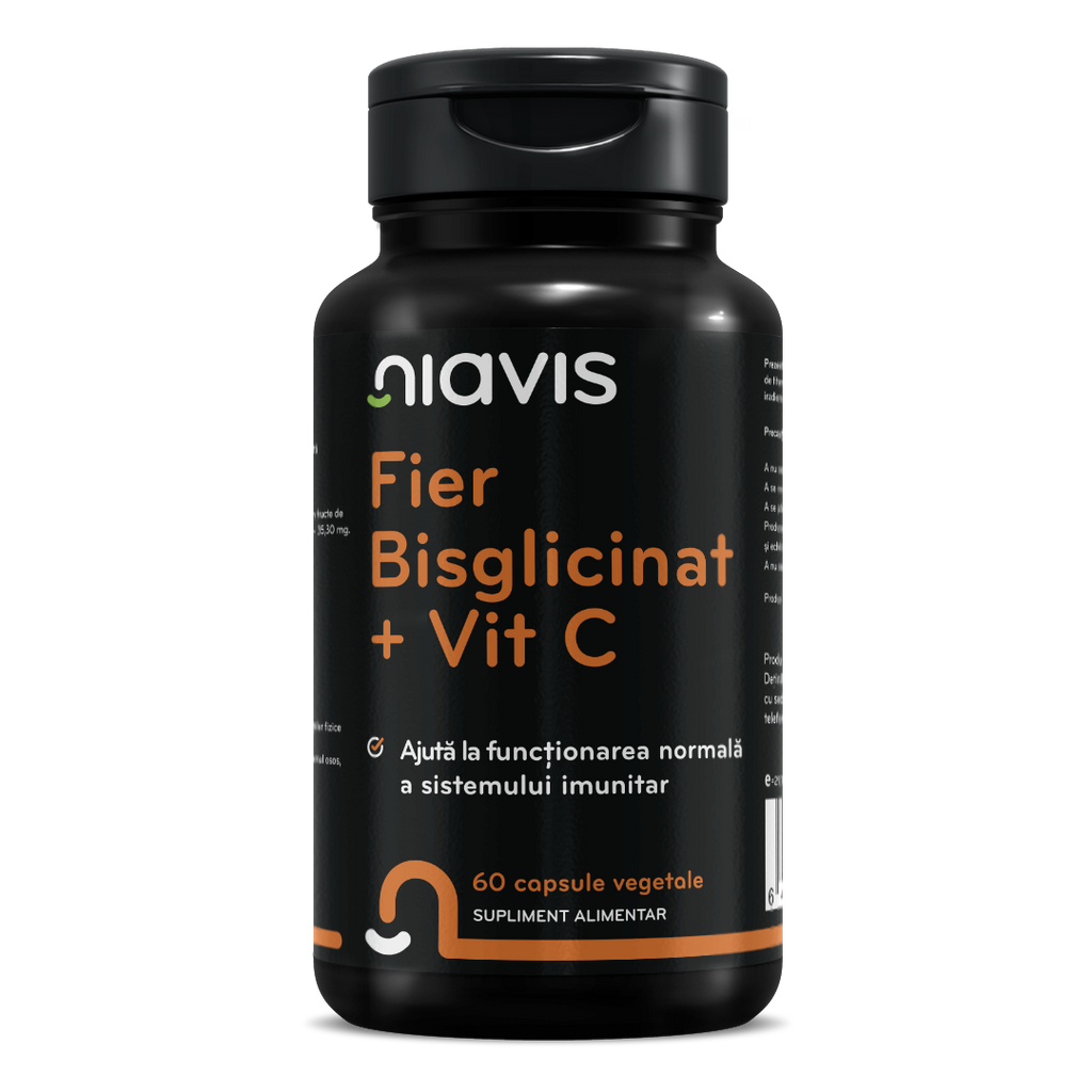 Fier Bisglicinat + Vitamina C 60cps