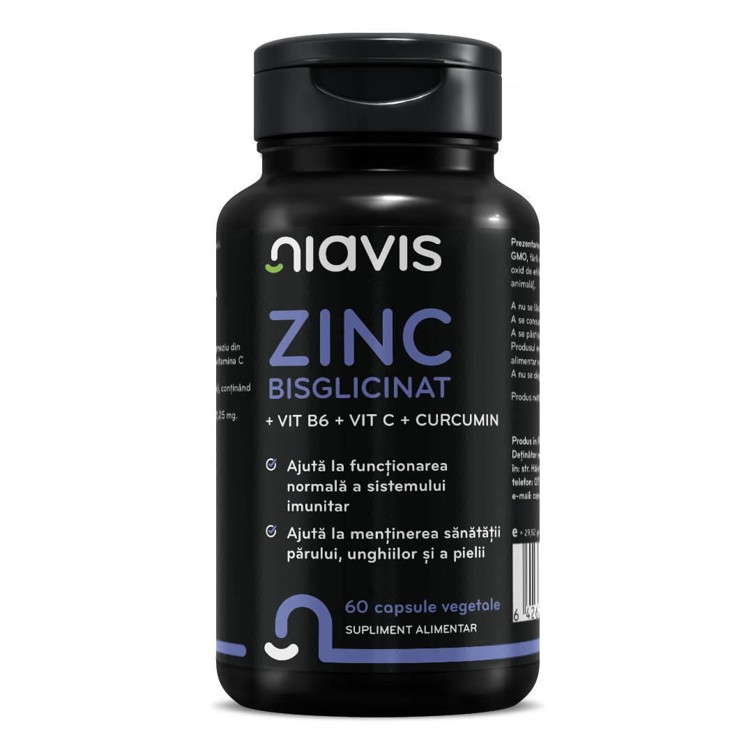 ZINC Bisglicinat + Vit B6 + Vit C + Curcumin 60 cps