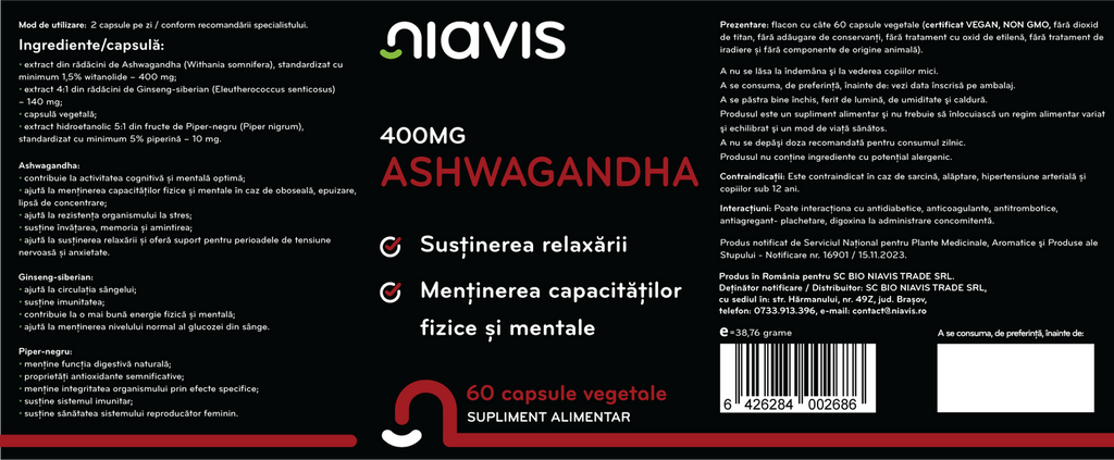 Ashwagandha 60 cps