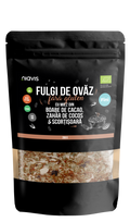 Fulgi de Ovaz Fini Fara Gluten cu Miez din Boabe de Cacao, Zahar de Cocos si Scortisoara Ecologici/Bio 200g - Niavis