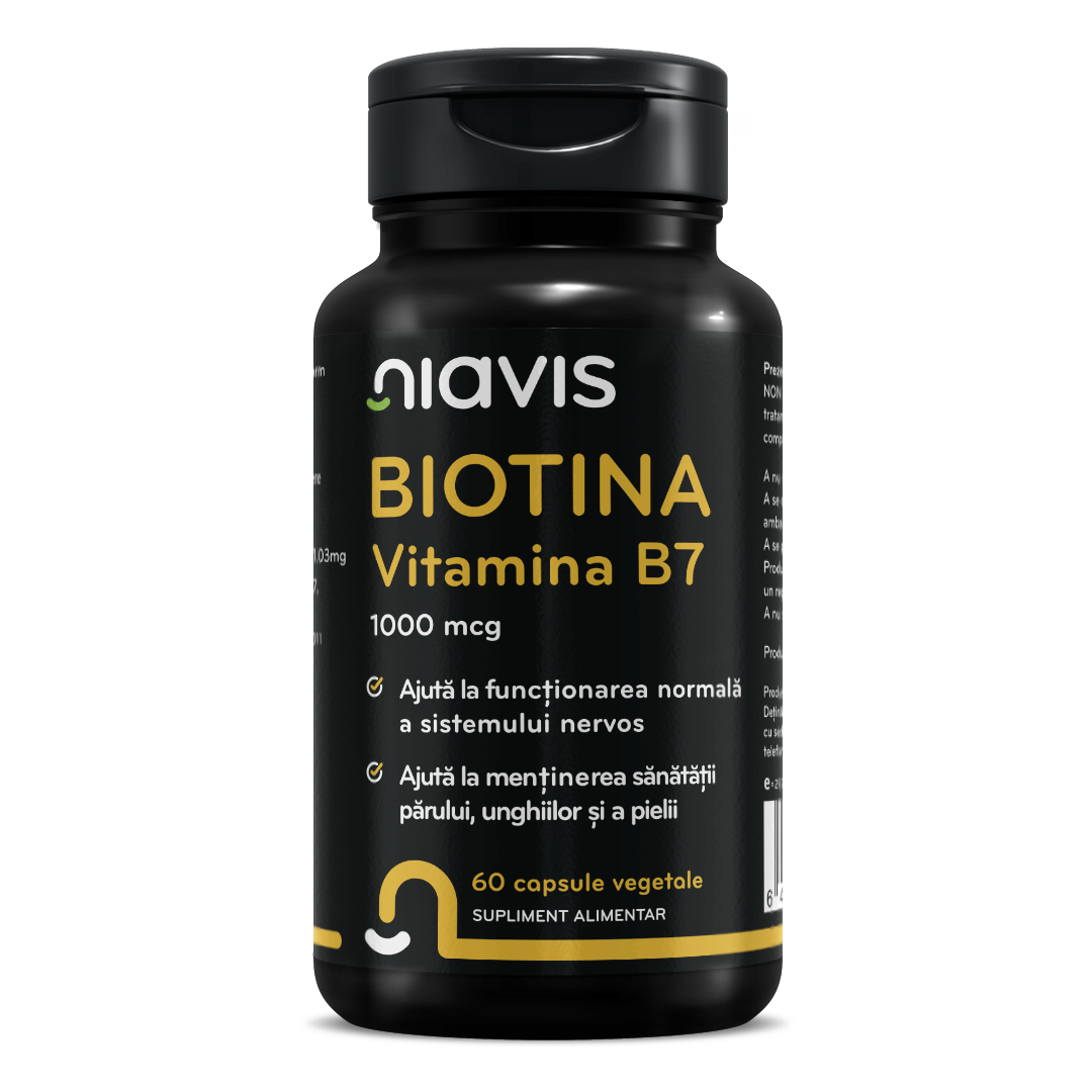 Biotina - Vitamina B7 1000mcg 60cps - Niavis