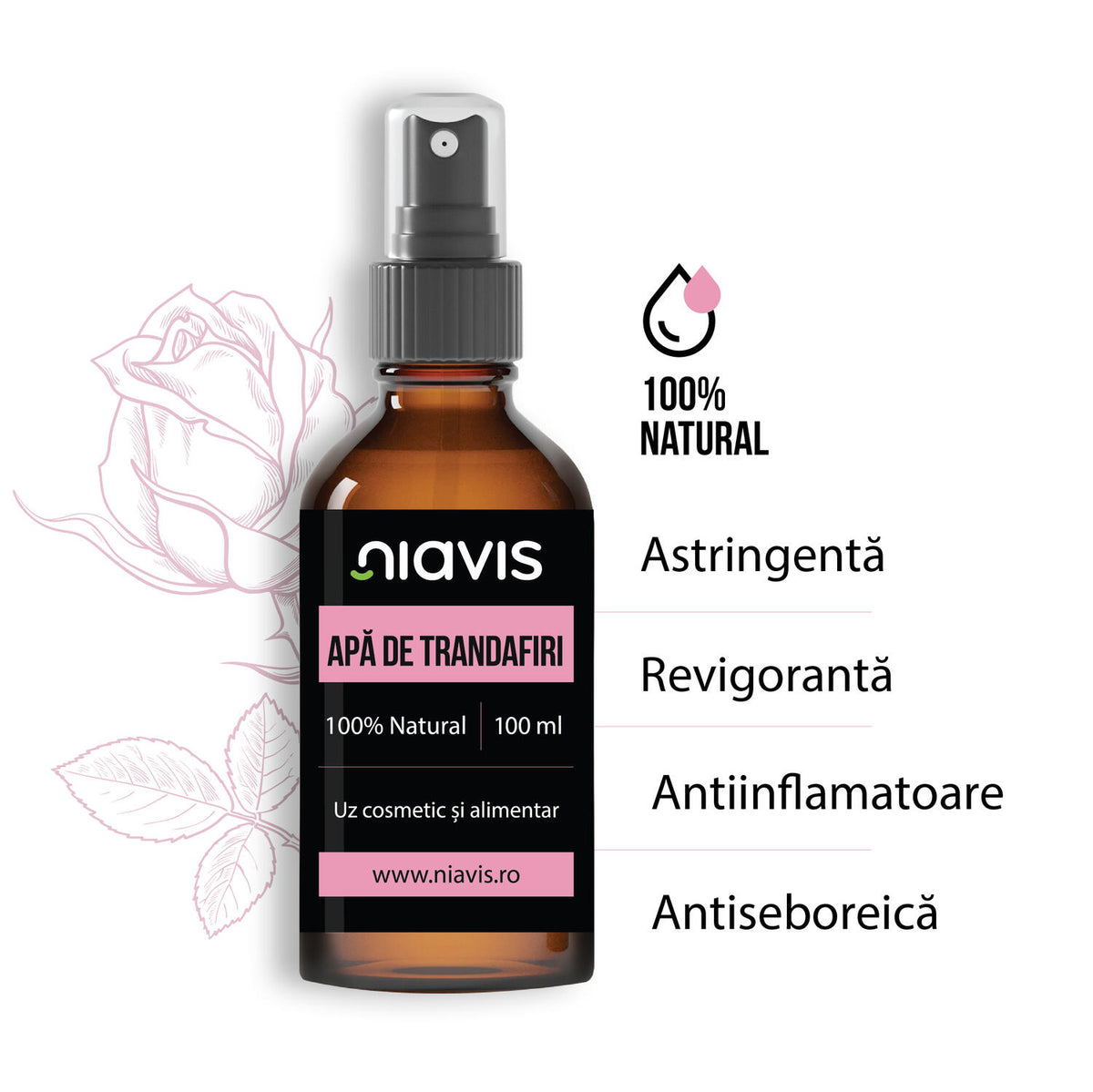 Apa de Trandafiri 100ml - Niavis