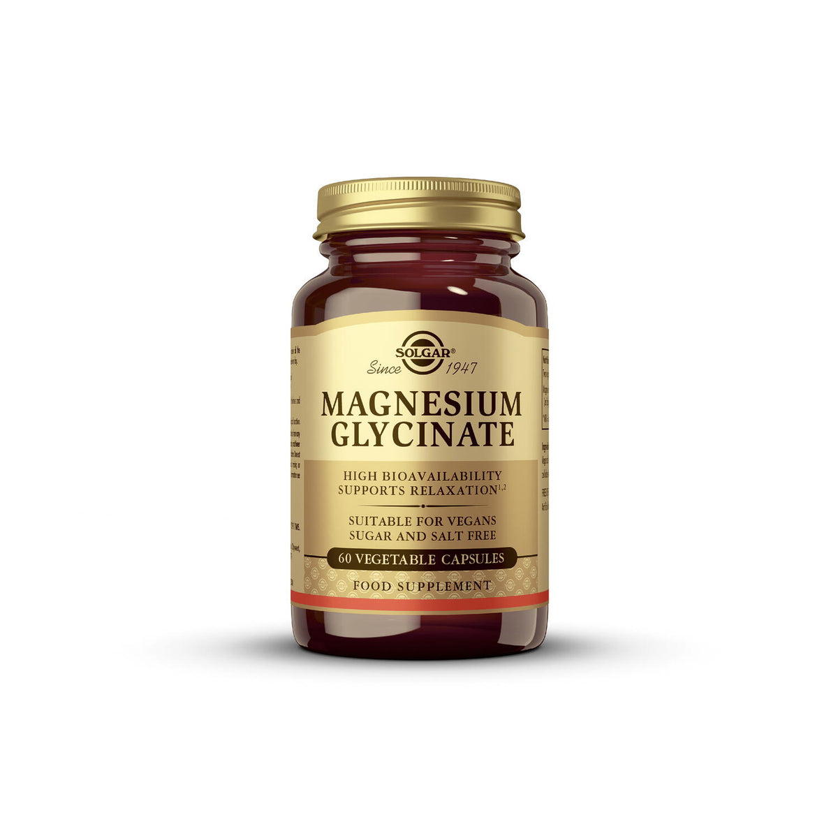 Magnesium Glycinate (Bisglicinat de Magneziu) 60 capsule vegetale - Solgar