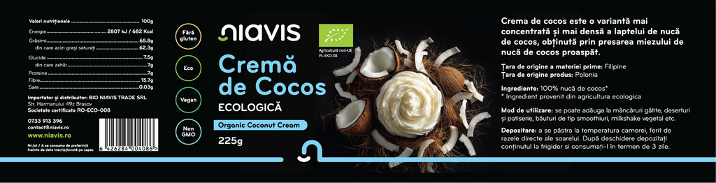 Crema de Cocos Ecologica 225g