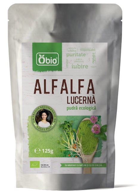 Alfalfa (lucerna) pudra bio 125g Obio