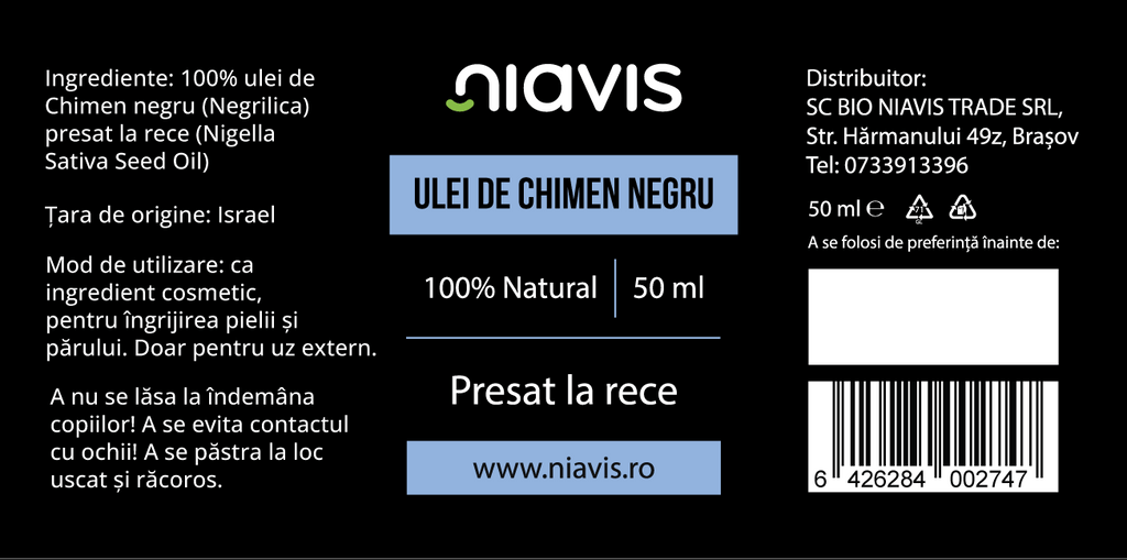 Ulei de Chimen Negru (Negrilica) 50ml