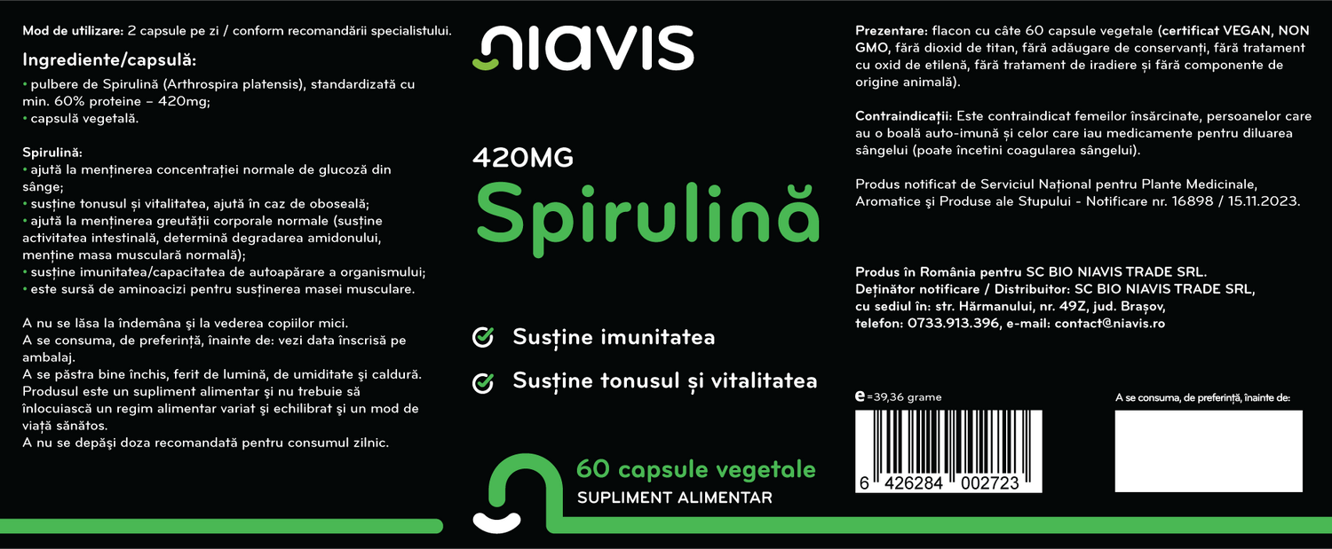 Spirulina 60 cps