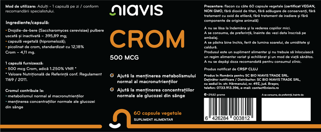 Crom 500mcg 60cps
