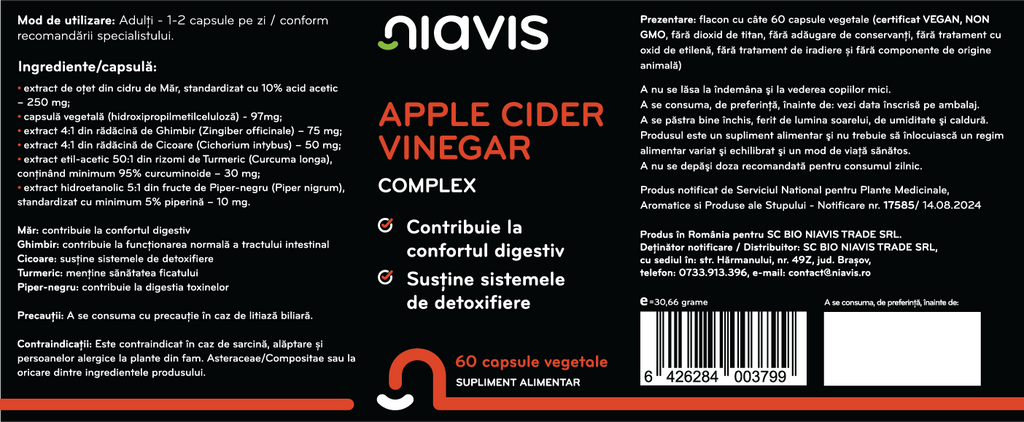 Apple Cider Vinegar Complex 60cps