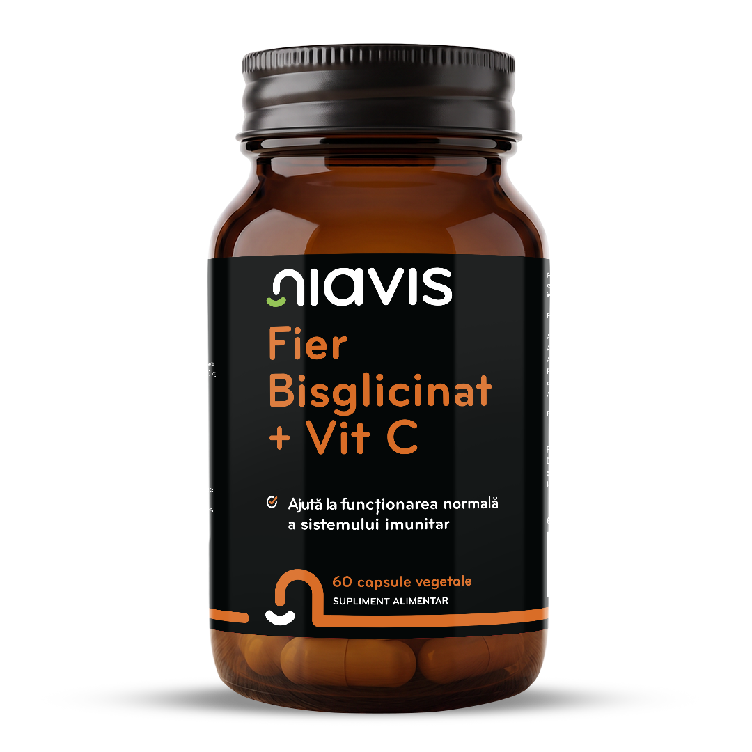 Fier Bisglicinat + Vitamina C 60cps - Niavis