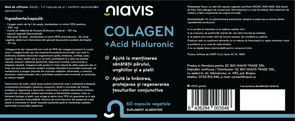 Colagen si Acid Hialuronic 60cps