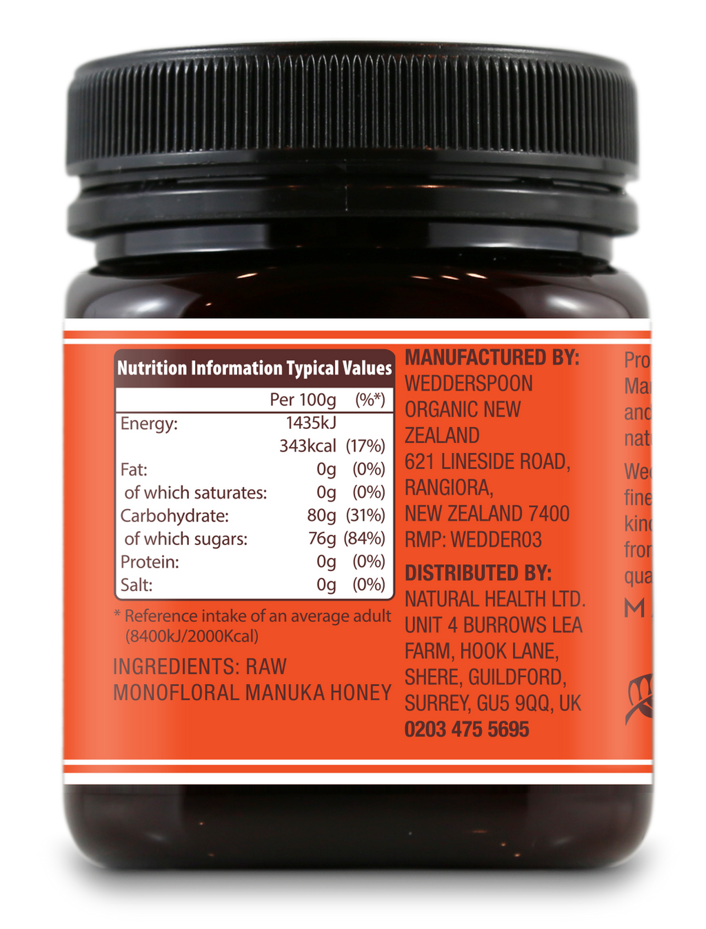 Miere de Manuka KFactor 16 RAW 250g