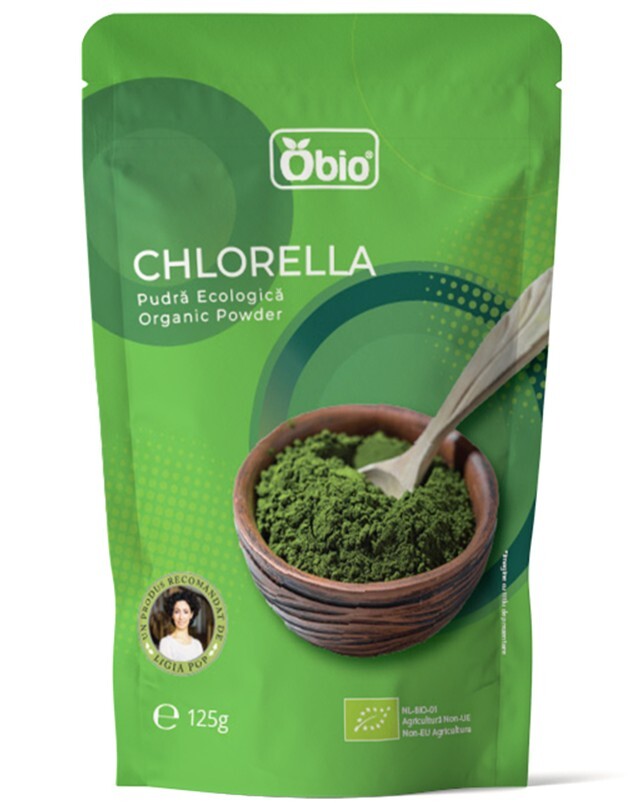 Chlorella pudra bio 125g Obio