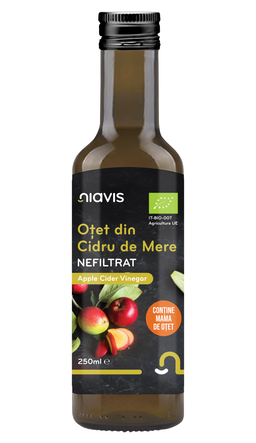 Otet din Cidru de Mere Nefiltrat Ecologic/BIO 250ml - Niavis