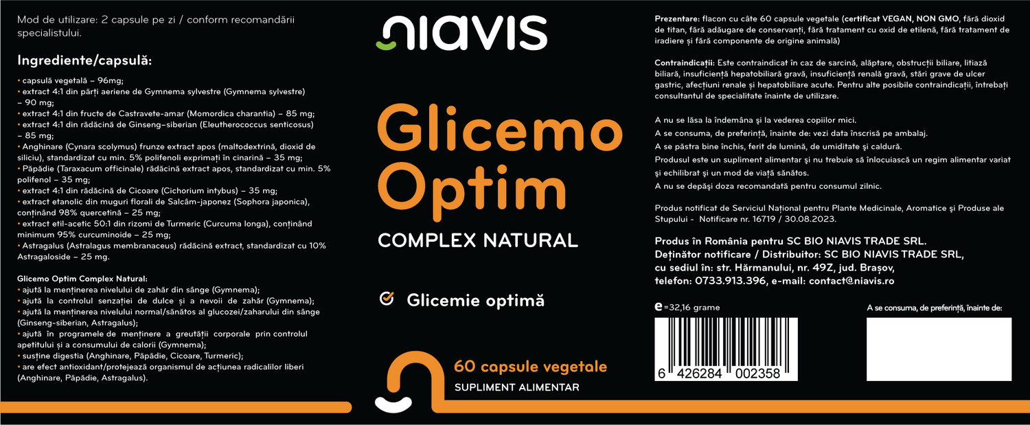 Glicemo Optim Complex Natural 60cps