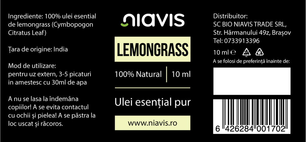 Ulei Esential de Lemongrass 10ml