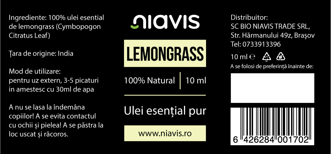 Ulei Esential de Lemongrass 10ml