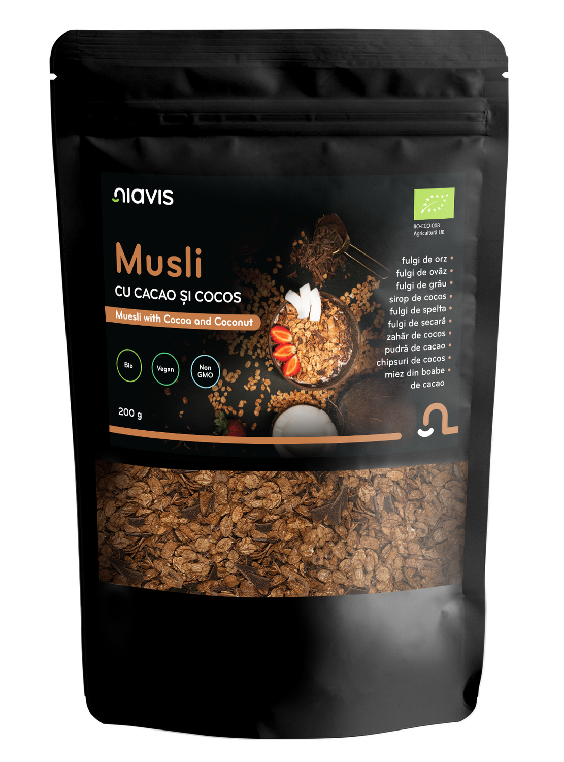 Musli cu Cacao si Cocos Ecologic/BIO 200g - Niavis