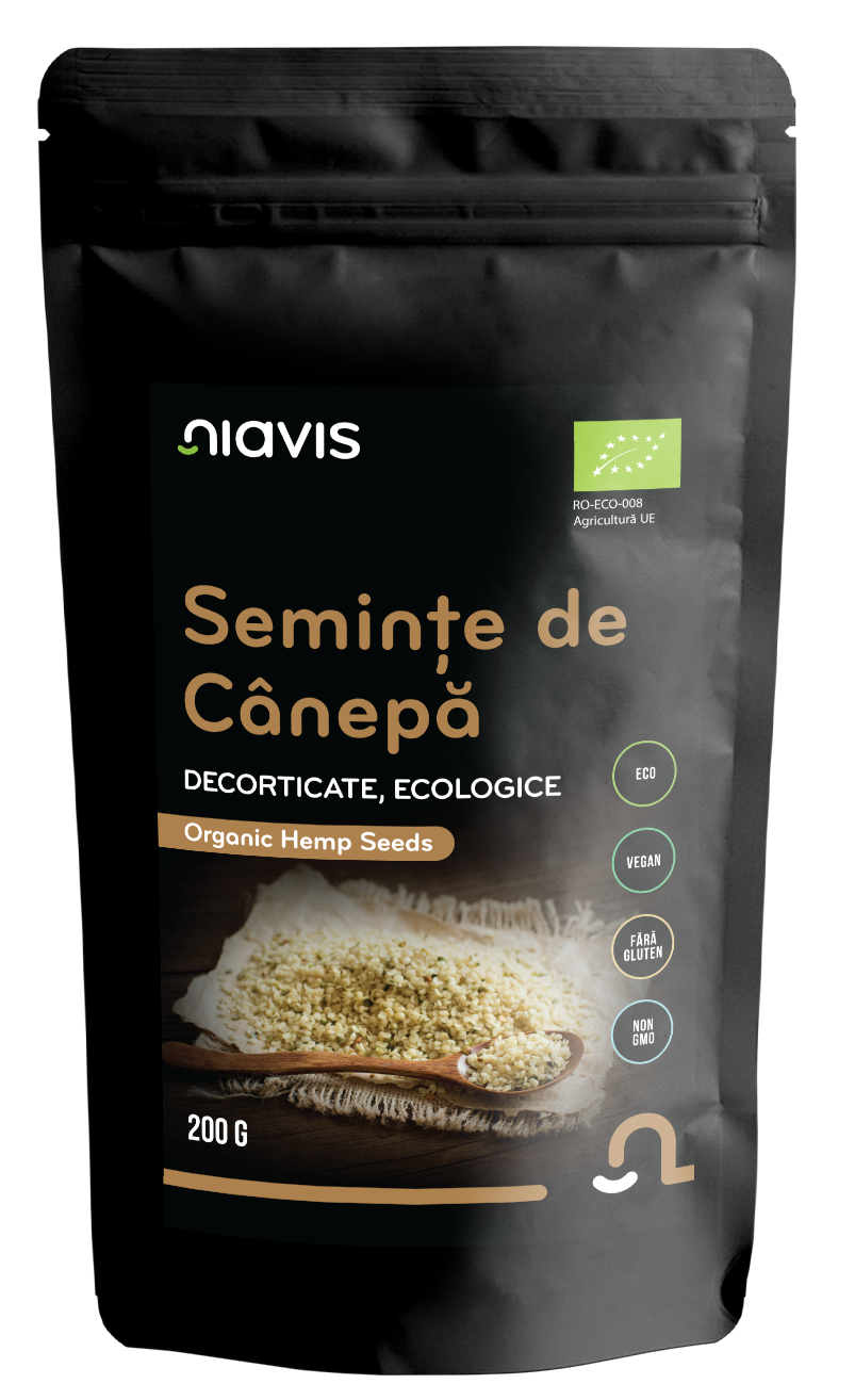 Seminte de Canepa Decorticate Ecologice/BIO 200g - Niavis