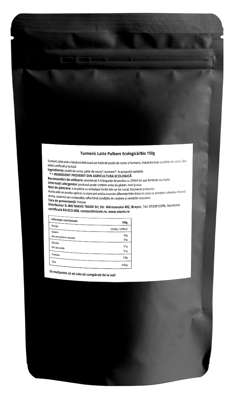 Turmeric Latte Pulbere Ecologica/Bio 150g