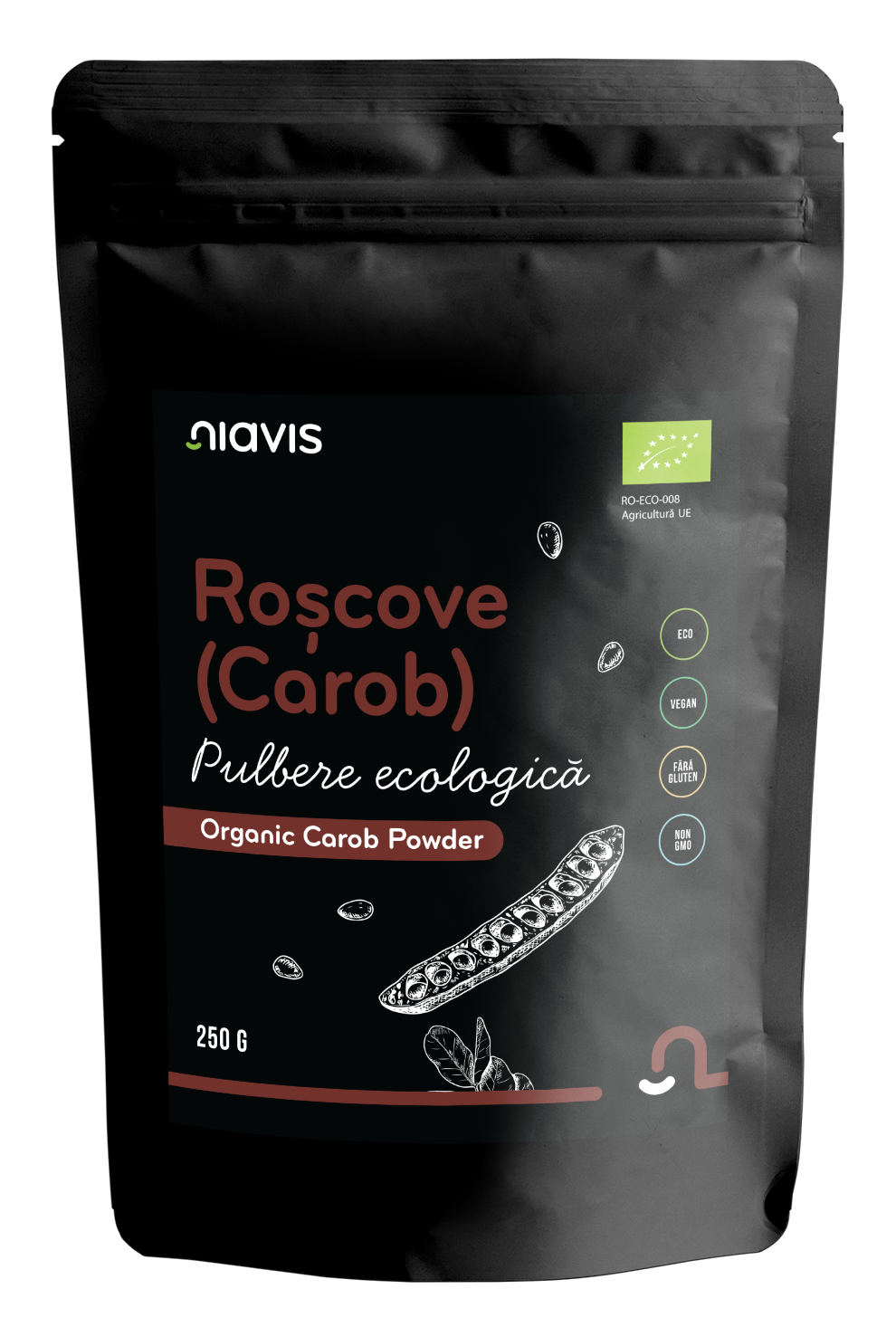 Roscove (Carob) Pulbere Ecologica/BIO 250g