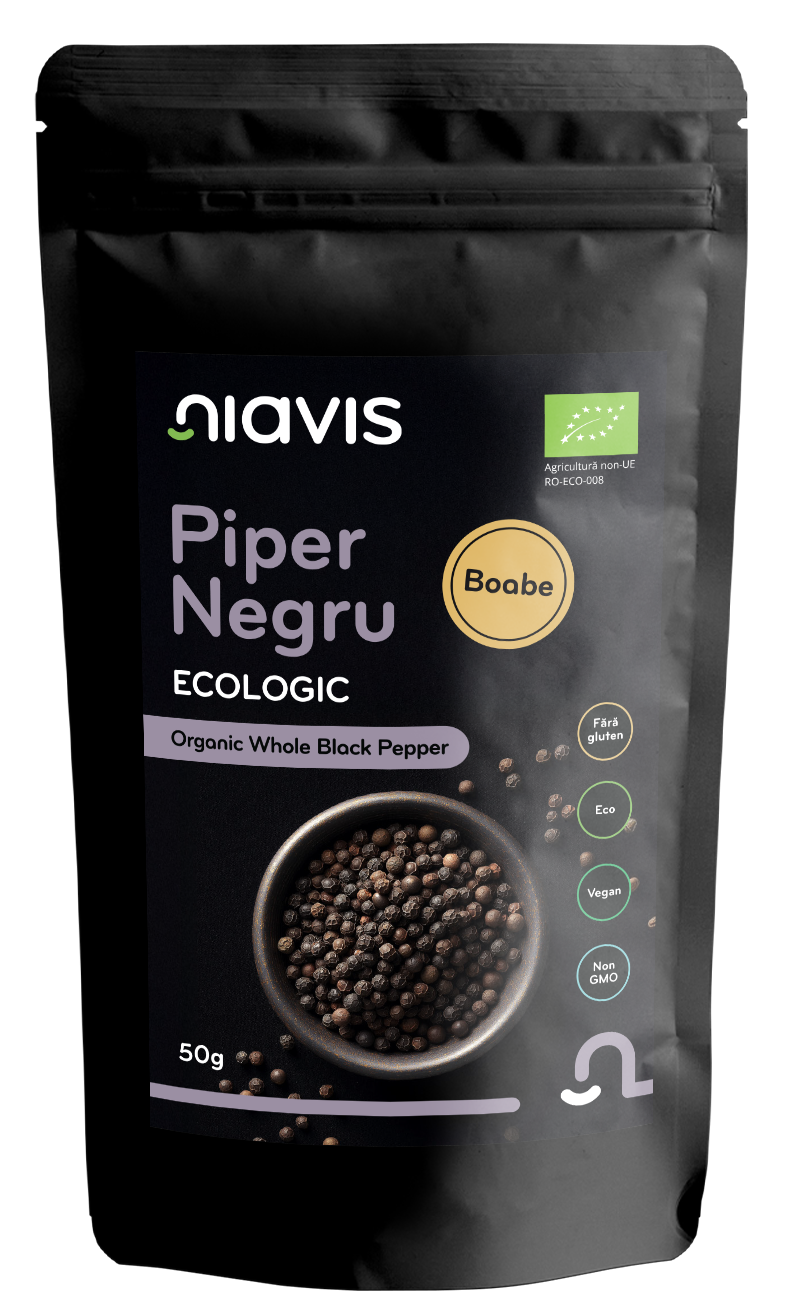 Piper Negru Boabe Ecologic/Bio 50g - Niavis