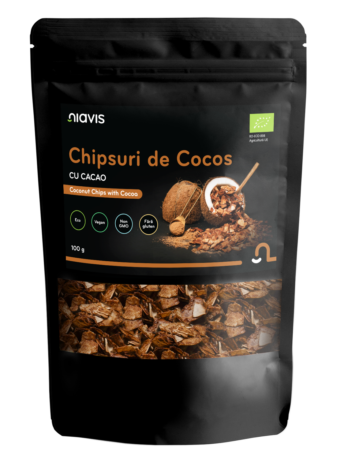 Chipsuri de Cocos cu Cacao Ecologice/Bio 100g - Niavis