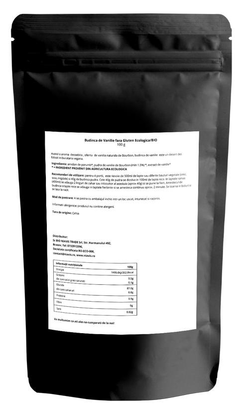 Budinca de Vanilie fara Gluten Ecologica/BIO 100g