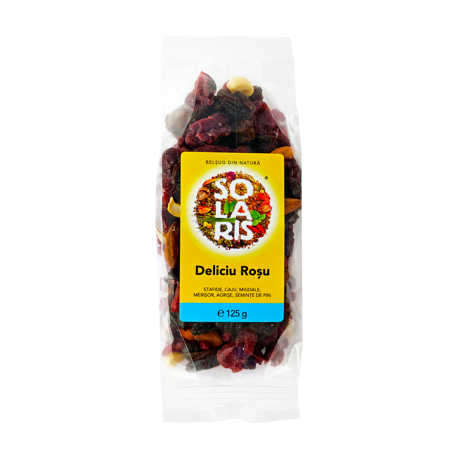 Pachet Micul Dejun Sanatos SOLARIS, 4 produse: Fulgi de Ovaz extra fini 400g, Amestec Fructe Deliciu Rosu 125g, Seminte de Susan 150g, Lapte de Soia Pulbere 100g, 100% Naturale