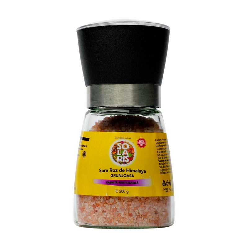 Rasnita reutilizabila cu Sare Himalaya grunjoasa 200 g